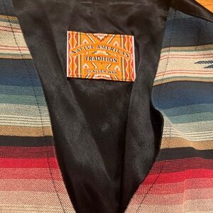 Vintage-Style Native American Tradition Southwestern Blanket Vest